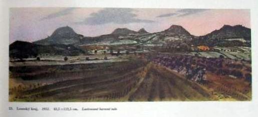 Emil Filla. Krajina Českého středohoří