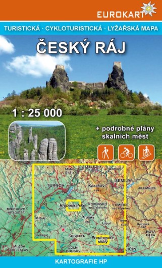 Český ráj. Turistická. Cykloturistická. Lyžařská mapa