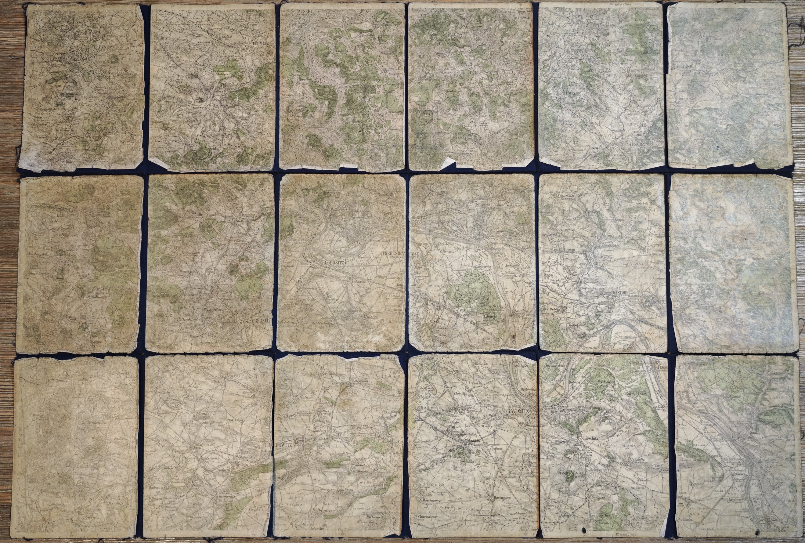 Mapa severních Čech (bez označení), pravděpodobně před r. 1918