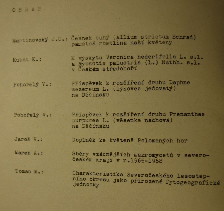 Severočeskou přírodou 1, 1969