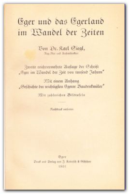 Eger und das Egerland im Wandel der Zeiten
