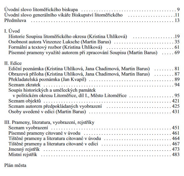 Soupis historických a uměleckých památek v politickém okresu Litoměřice, Díl I.