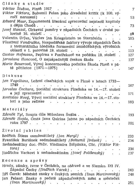 Minulostí Západočeského kraje XXIII / 1987