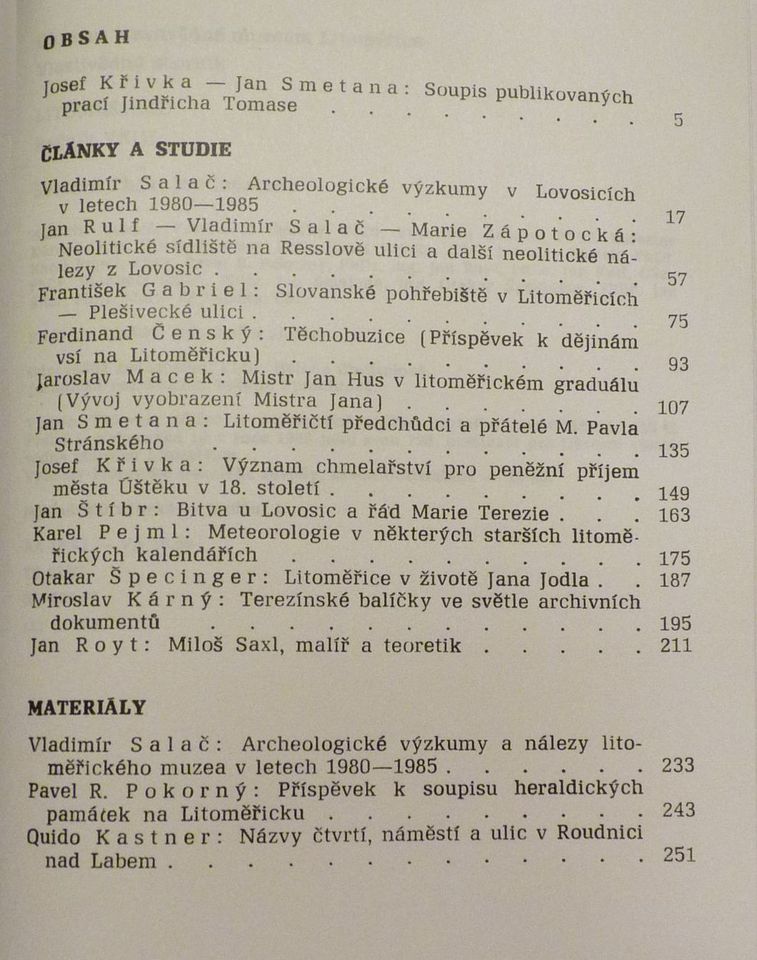 Vlastivědný sborník Litoměřicko XXIII. - 1987 