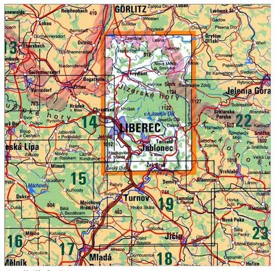 Jizerské hory a Frýdlantsko. Turistická mapa 1:50.000
