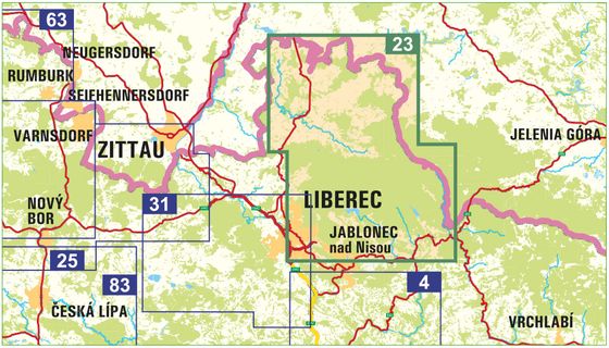Jizerské hory 1:25.000