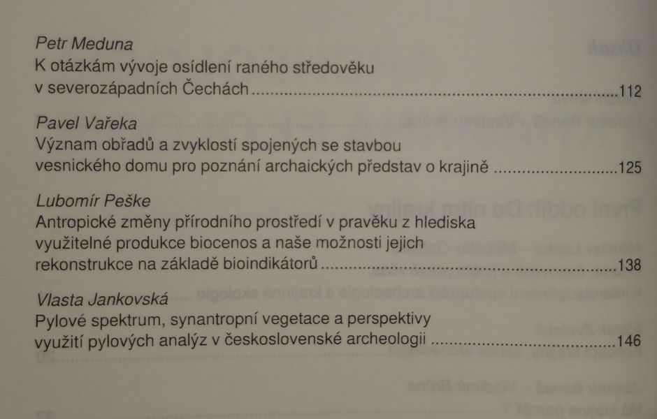 Archeologie a krajinná ekologie
