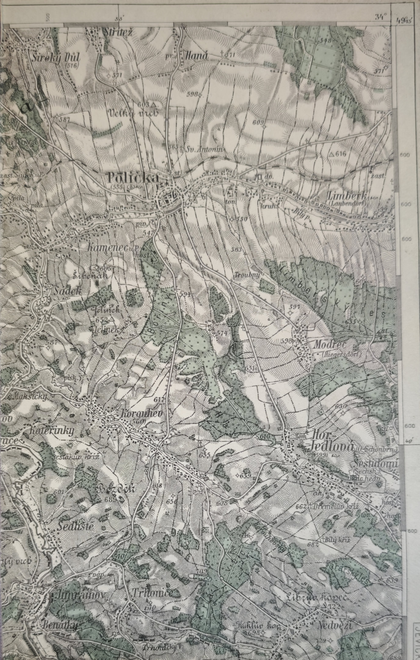 Polička, mapa č. 4156.
