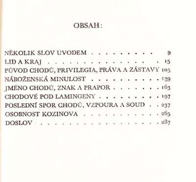 Chodsko. Průvodce krajem, dějinami jeho lidu a komentář k "chodským rebeliím"